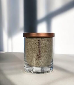 Unscented Powder Candle in Glass - Olive Green 160g