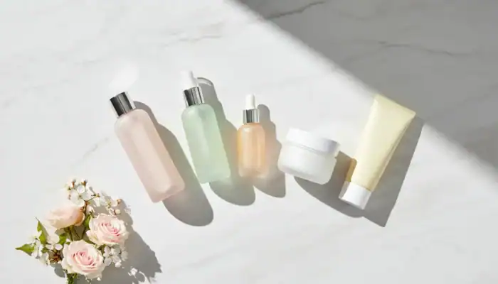 Morning skincare routine products and steps