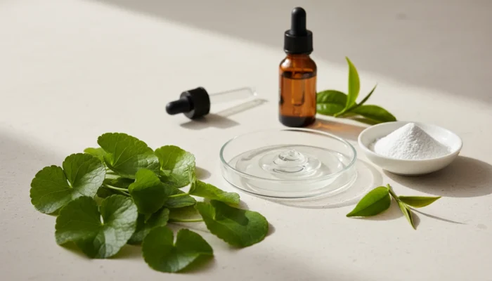 Centella asiatica, zinc oxide and hyaluronic acid arranged as scientifically backed sensitive skin ingredients