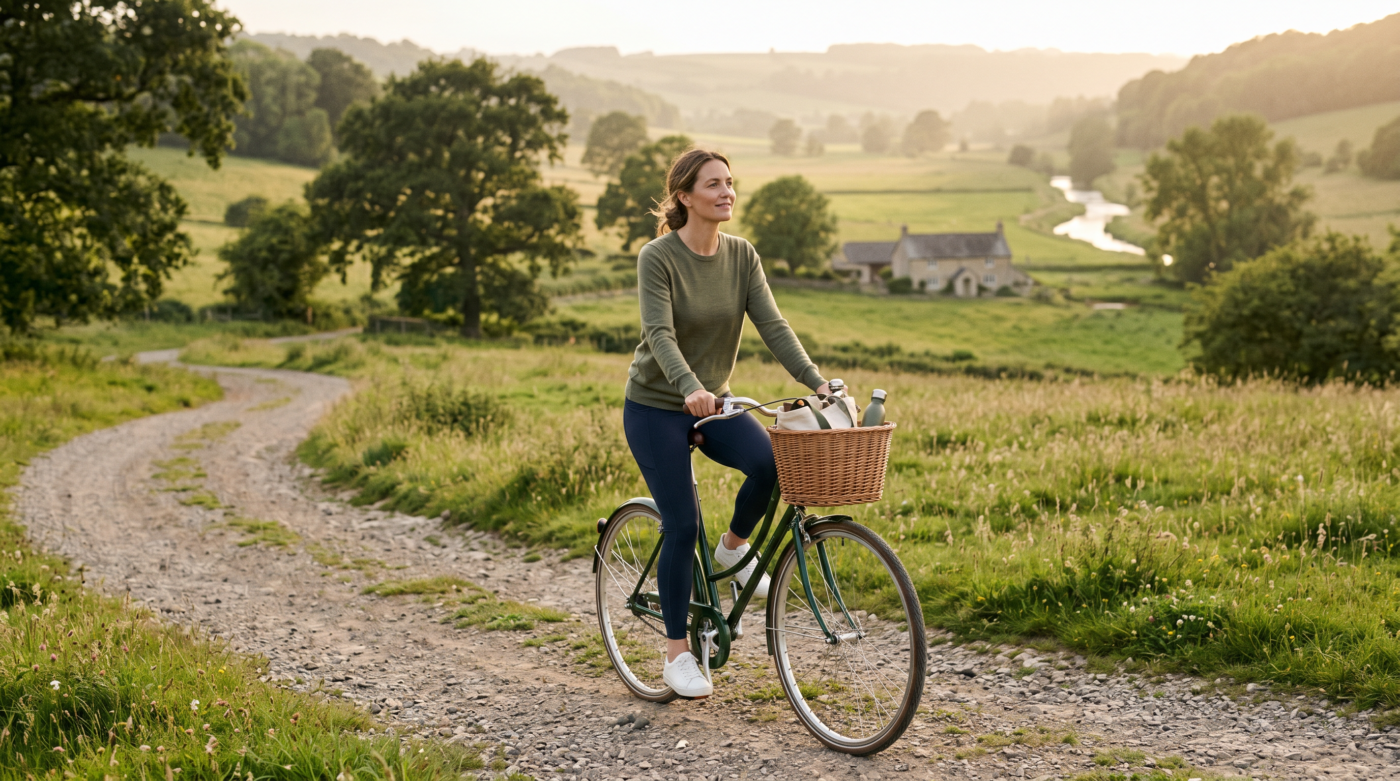 Person doing moderate zone 2 cardio exercise to support stress balance and wellness